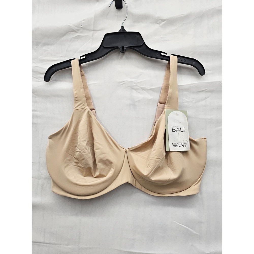 Bali Smoothing Minimizer Bra 40DD Tan Underwire Full Coverage DFB115 New